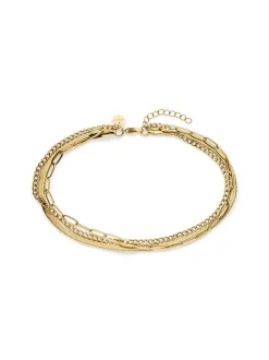 s.Oliver Damen Armband - Fine Layers in gold
