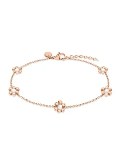 s.Oliver Damen Armband - Flower in roségold