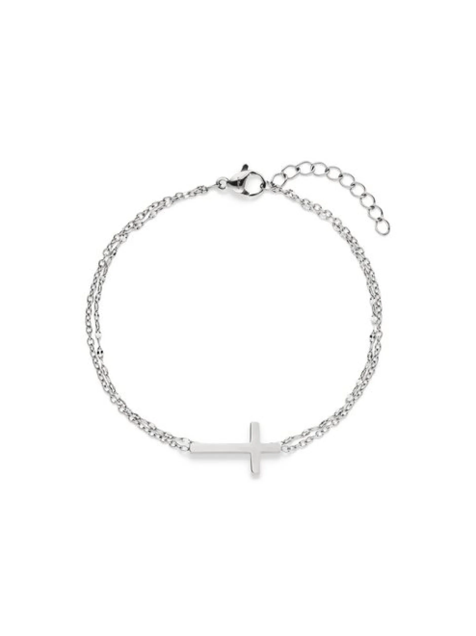 s.Oliver Damen Armband - Modern Cross in silber