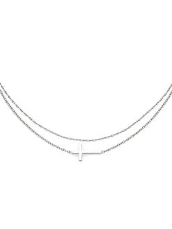 s.Oliver Damen Armband - Modern Cross in silber