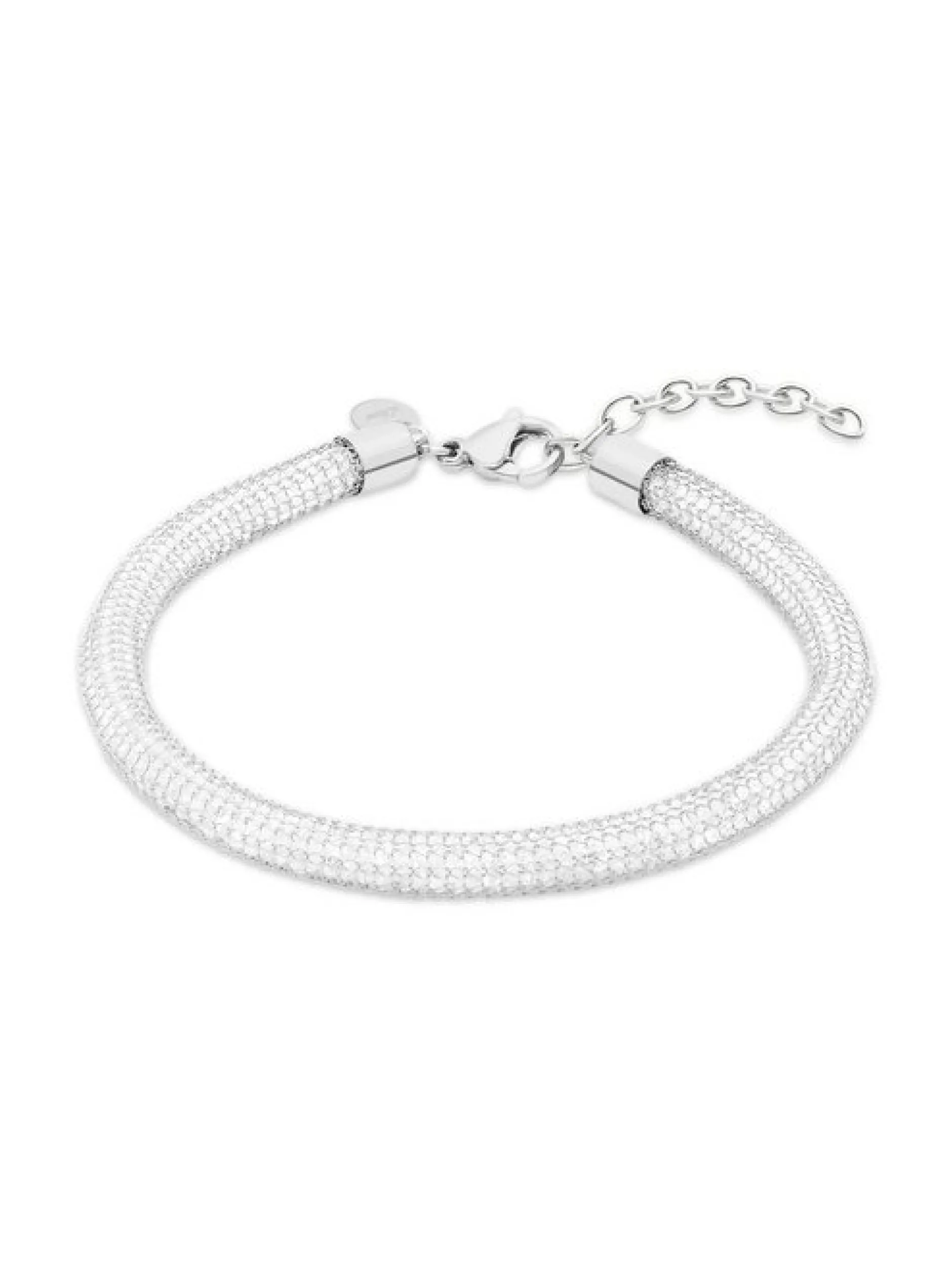 s.Oliver Damen Armband - Sparkle Mesh in silber