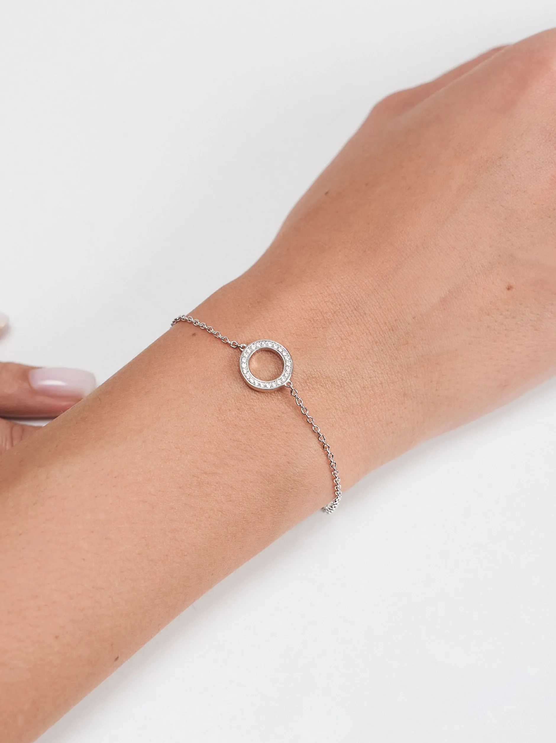 s.Oliver Damen Armband - Sparkling Circles in silber