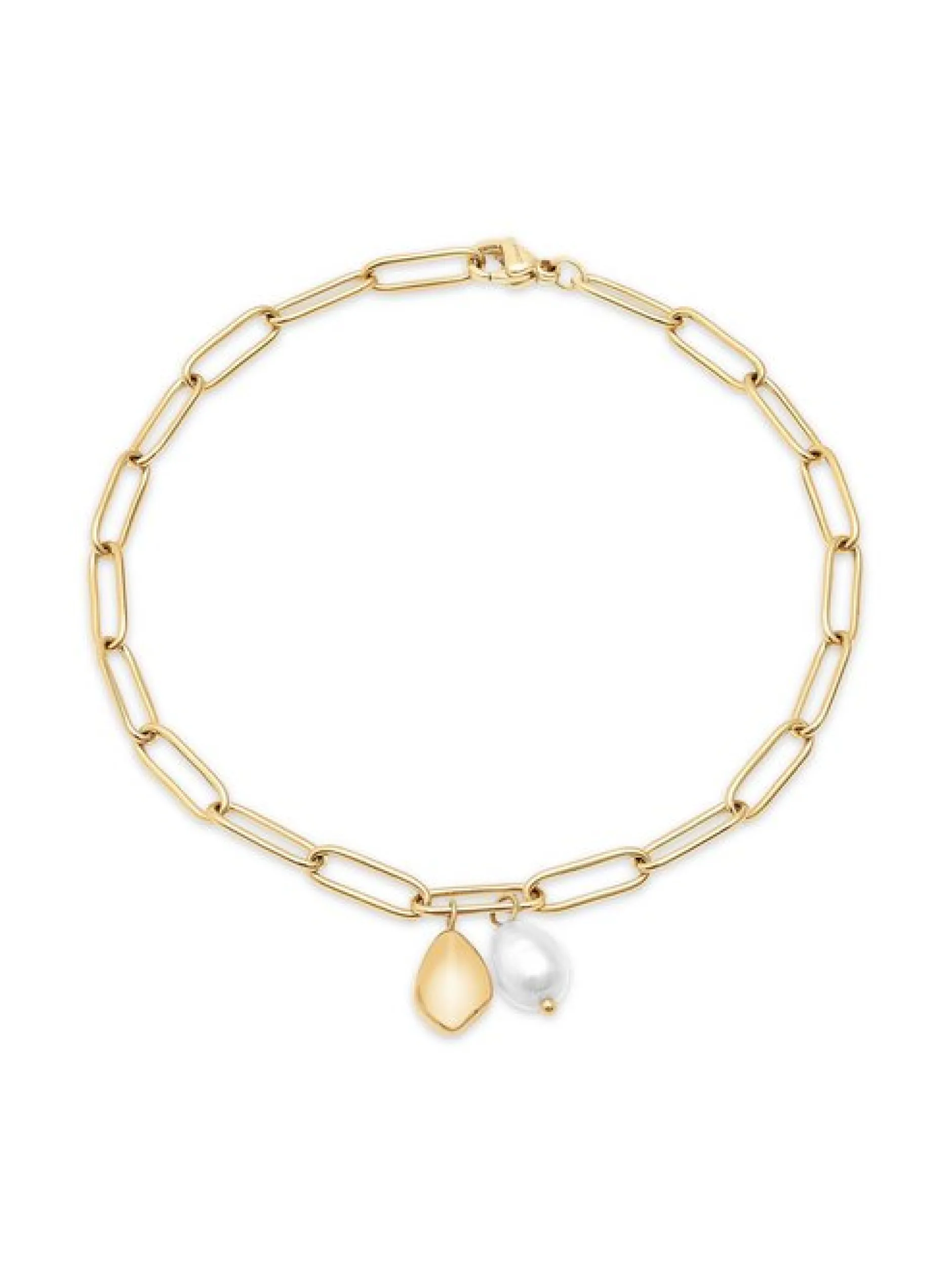 s.Oliver Damen Armband - Tag and Pearl in gold