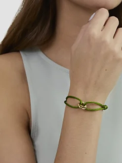 s.Oliver Damen Armband - Twisted in grün