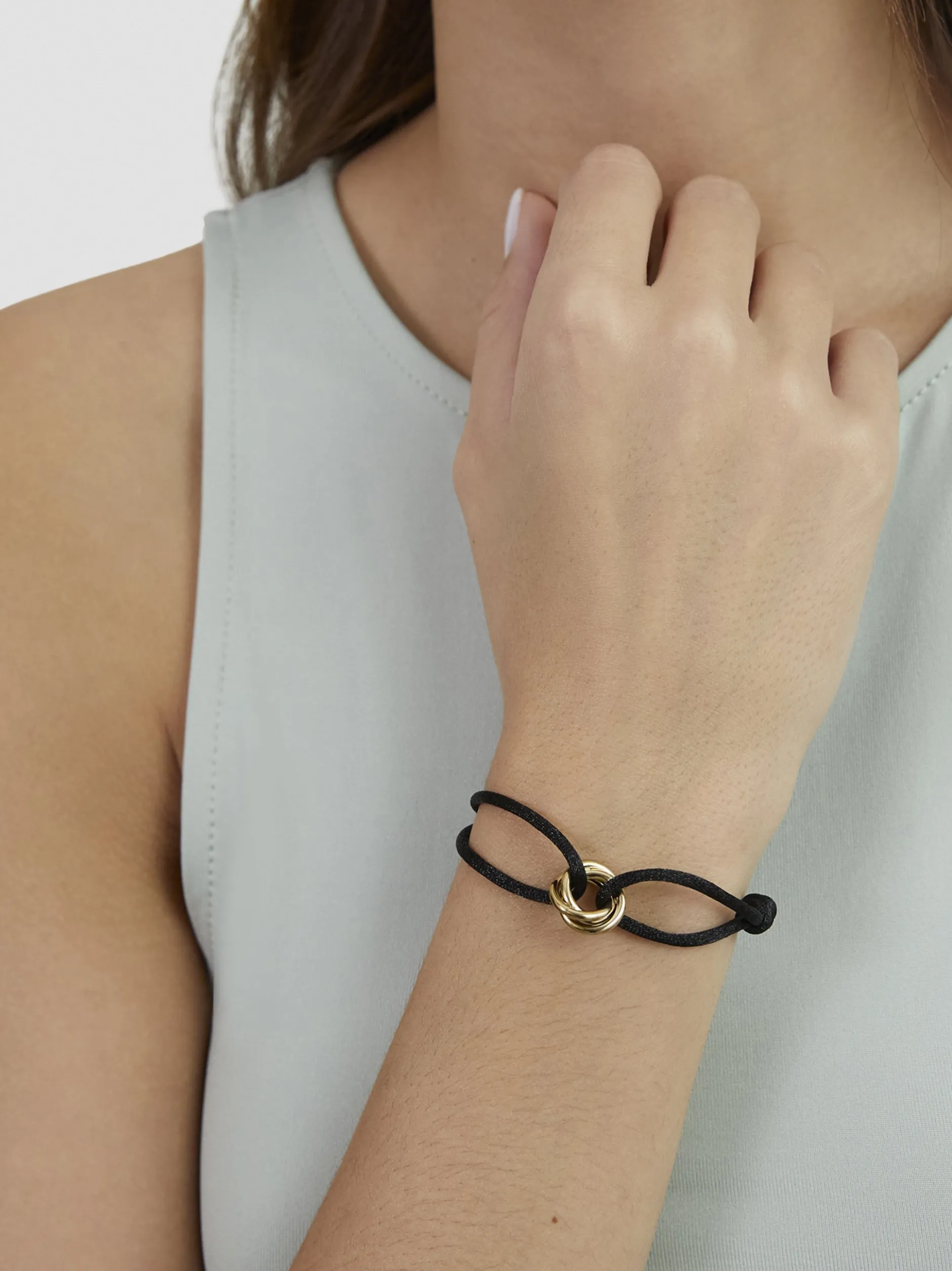 s.Oliver Damen Armband - Twisted in schwarz