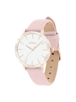 s.Oliver Damen Armbanduhr - Acetate Circle in rosa
