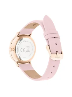 s.Oliver Damen Armbanduhr - Acetate Circle in rosa