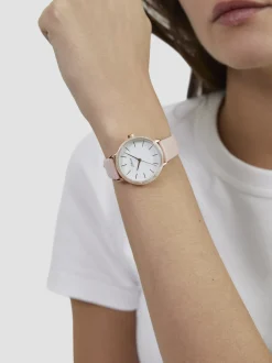 s.Oliver Damen Armbanduhr - Acetate Circle in rosa