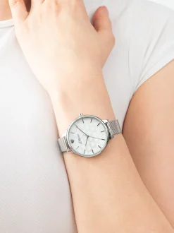 s.Oliver Damen Armbanduhr - Charming Time in silber