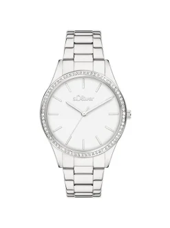 s.Oliver Damen Armbanduhr - Classic Sparkle in silber