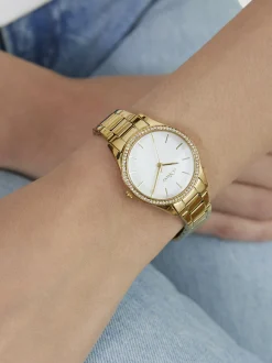 s.Oliver Damen Armbanduhr - Classic Sparkle in gold