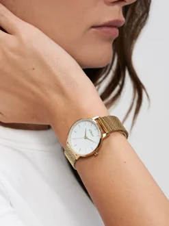 s.Oliver Damen Armbanduhr - Modern Basics in gold