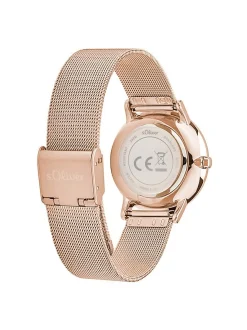 s.Oliver Damen Armbanduhr - Modern Basics in roségold