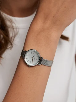 s.Oliver Damen Armbanduhr - Petite Time in silber