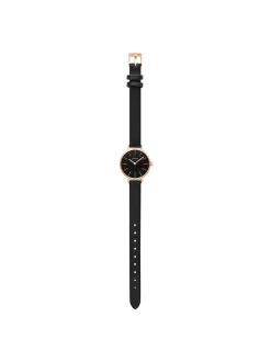 s.Oliver Damen Armbanduhr - Petite Time in schwarz
