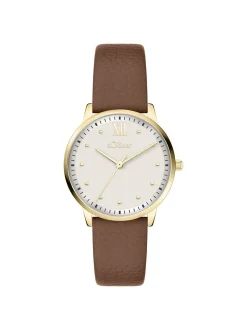 s.Oliver Damen Armbanduhr - Soft Elegance in beige