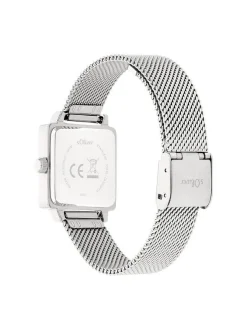 s.Oliver Damen Armbanduhr - Square Time in silber