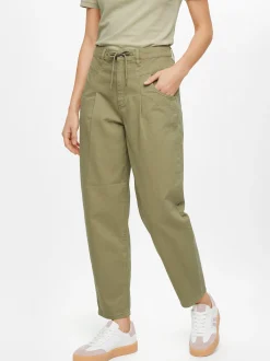s.Oliver Damen Barrel Jeans in oliv - Länge: lang