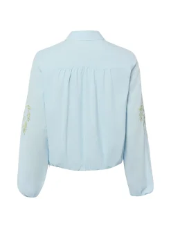 s.Oliver Damen Bluse in hellblau - Ärmel: langarm