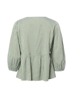 s.Oliver Damen Bluse in khaki hellblau - Ärmel: 3/4 Arm