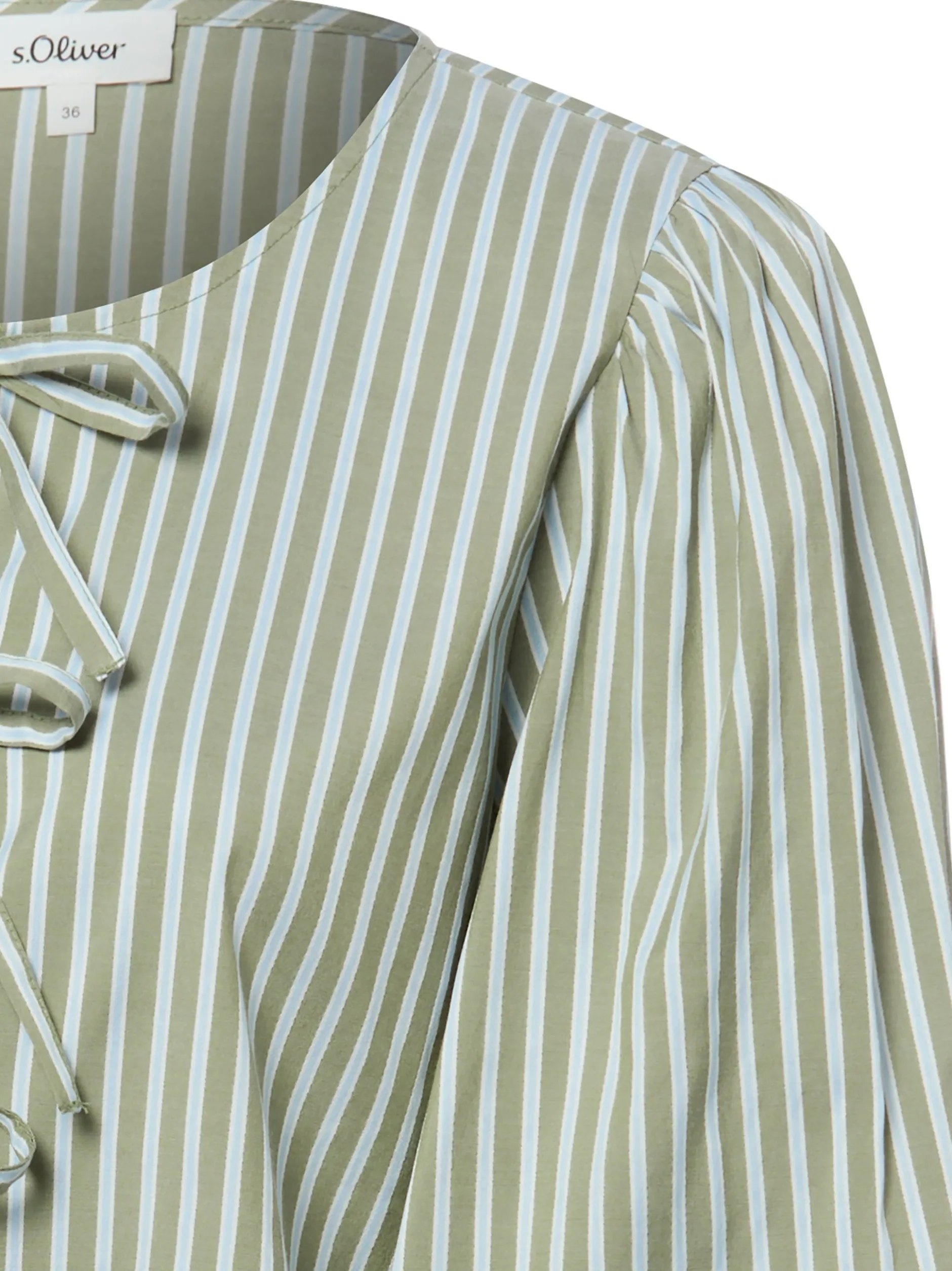 s.Oliver Damen Bluse in khaki hellblau - Ärmel: 3/4 Arm