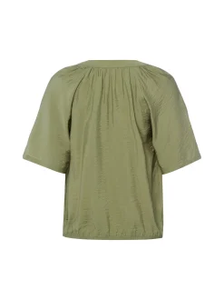 s.Oliver Damen Bluse in schilf - Ärmel: kurzarm