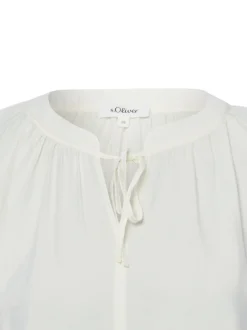 s.Oliver Damen Bluse in weiß - Ausschnitt: V-Ausschnitt