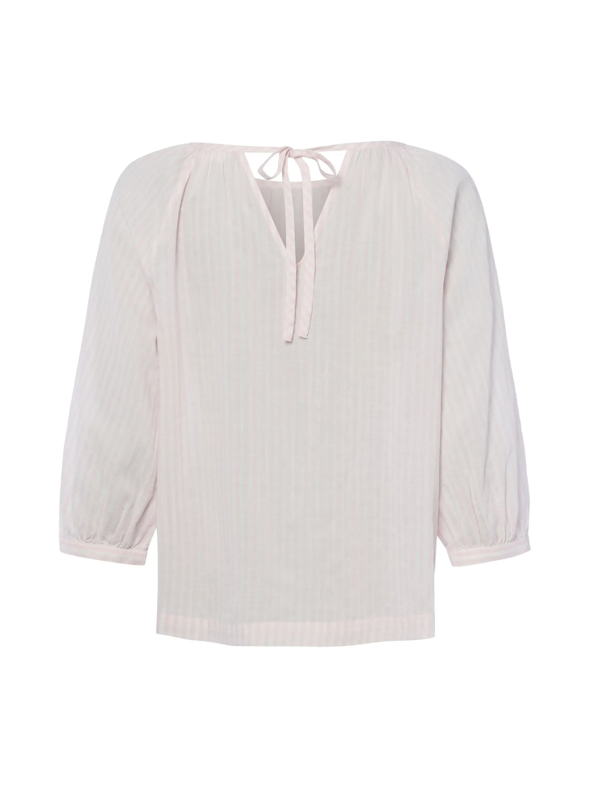 s.Oliver Damen Blusenshirt in rosa weiß - Ärmel: 3/4 Arm