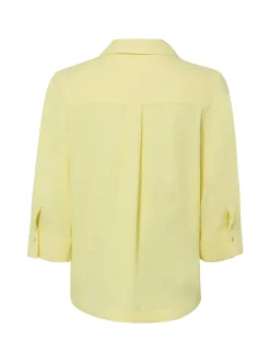 s.Oliver Damen Blusenshirt mit Leinen in zitrone