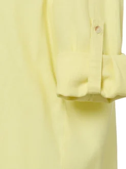 s.Oliver Damen Blusenshirt mit Leinen in zitrone