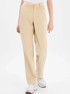 s.Oliver Damen Cordhose in beige - Länge: lang