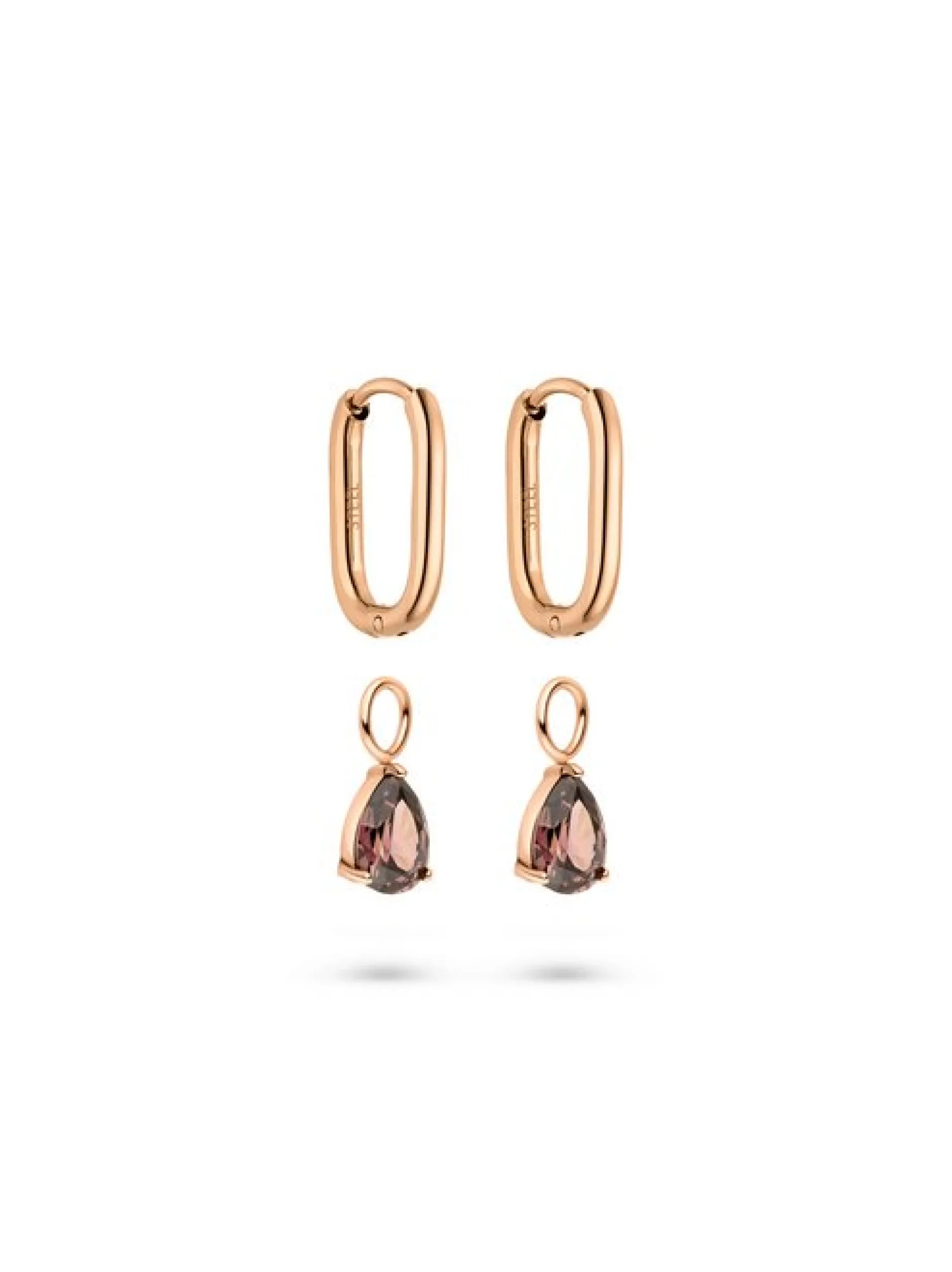 s.Oliver Damen Creolen - Elegant Stones in roségold