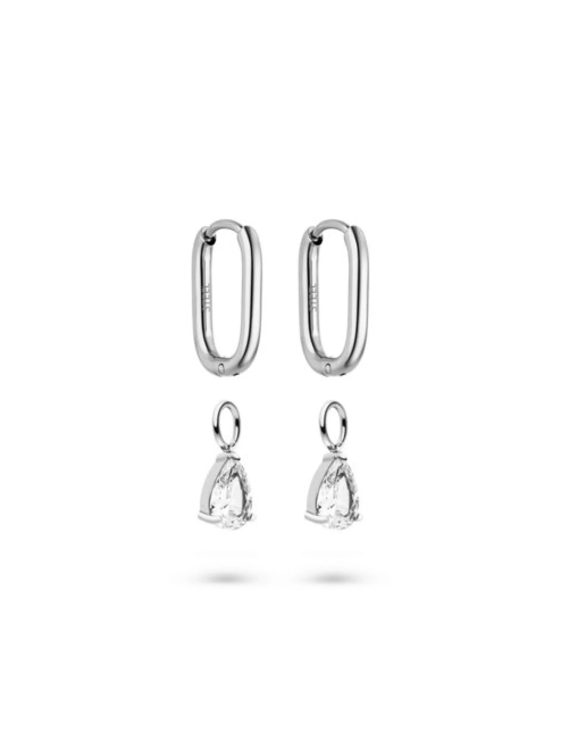 s.Oliver Damen Creolen - Elegant Stones in silber