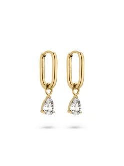 s.Oliver Damen Creolen - Elegant Stones in gold