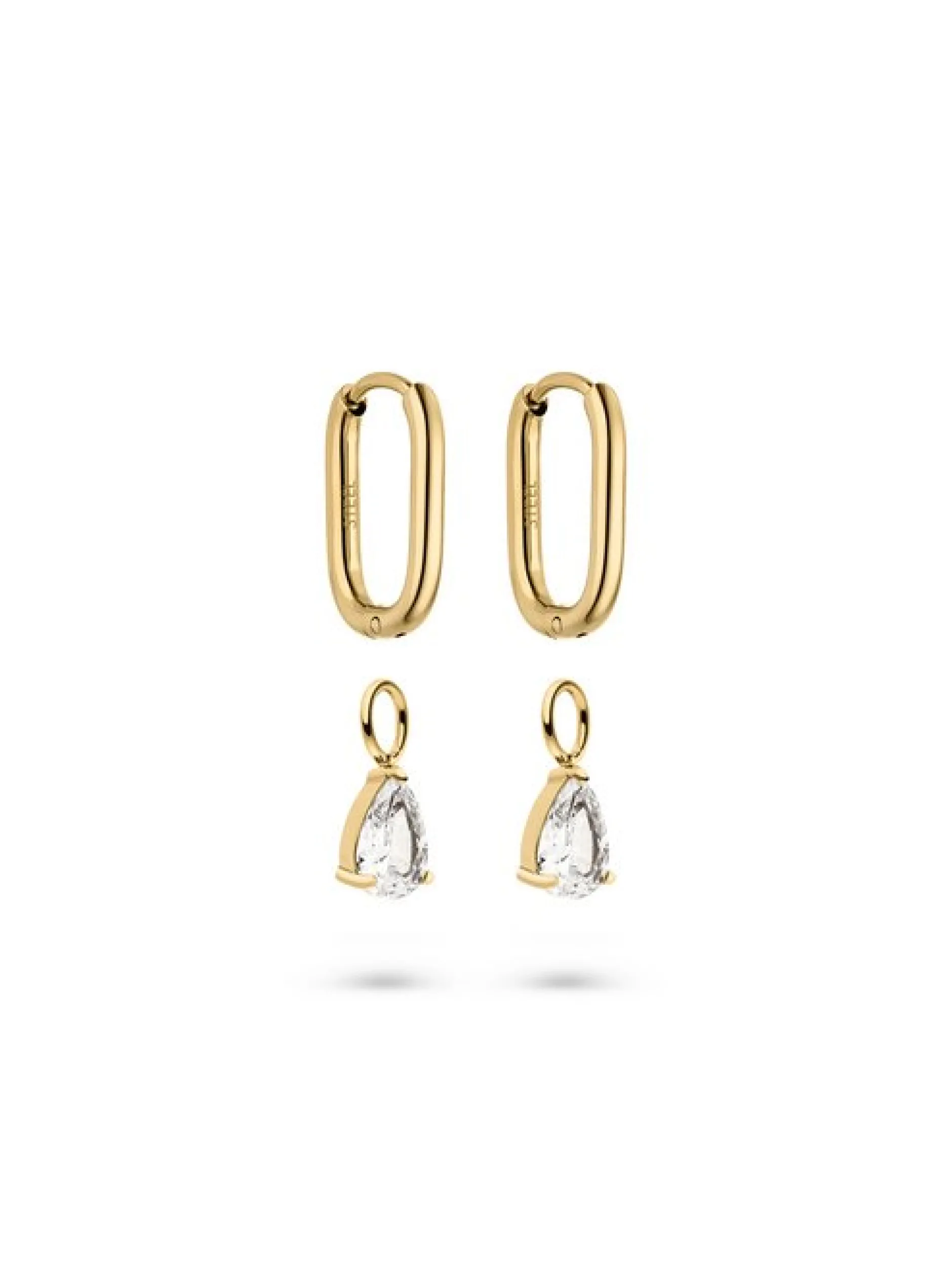 s.Oliver Damen Creolen - Elegant Stones in gold