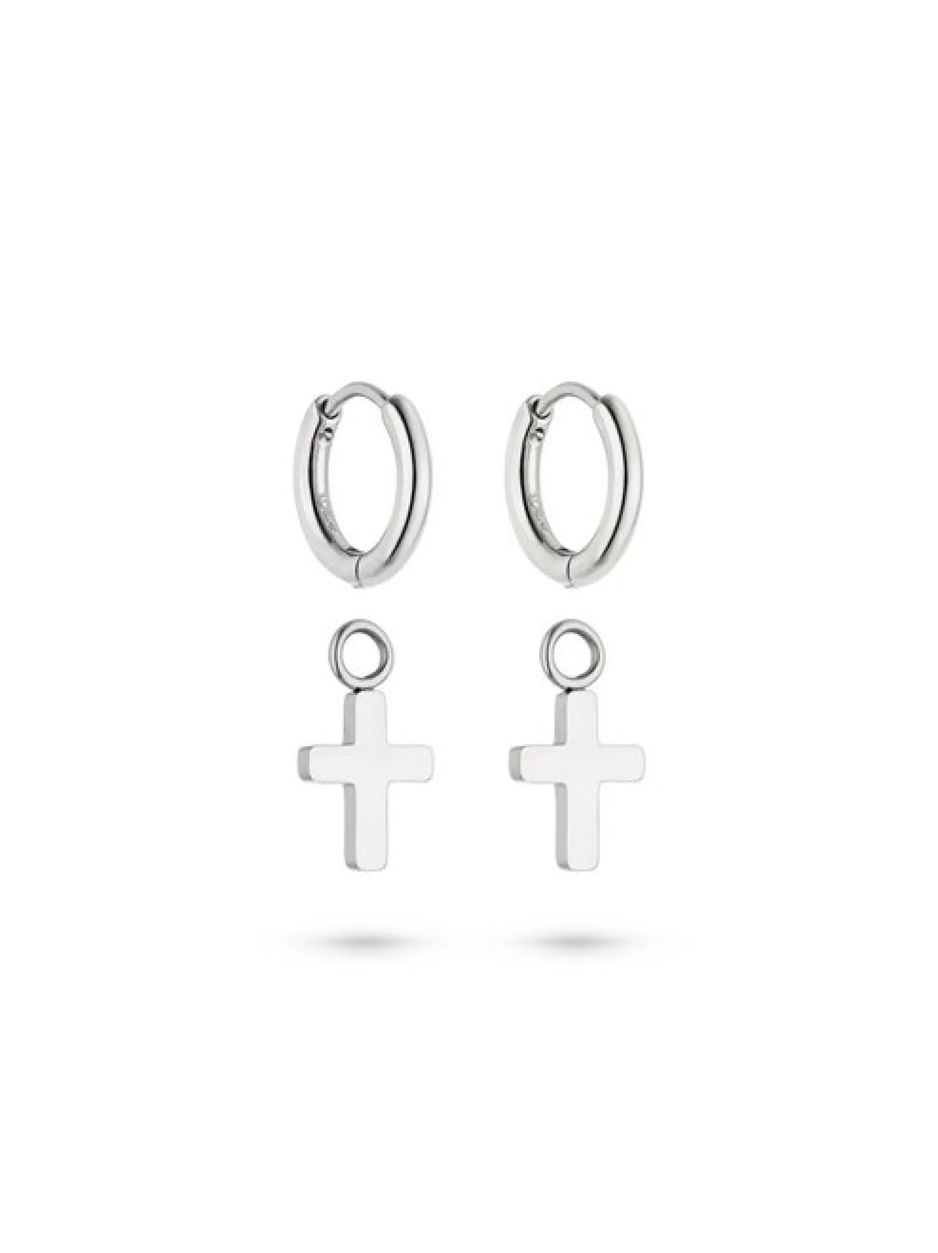 s.Oliver Damen Creolen - Modern Cross in silber