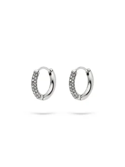 s.Oliver Damen Creolen - Timeless Spark in silber
