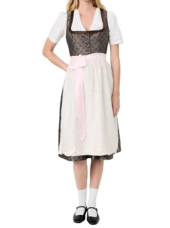 s.Oliver Damen Dirndl in schoko hellgrau - Länge: midi