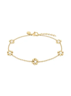 s.Oliver Damen Fußkette - Flower in gold