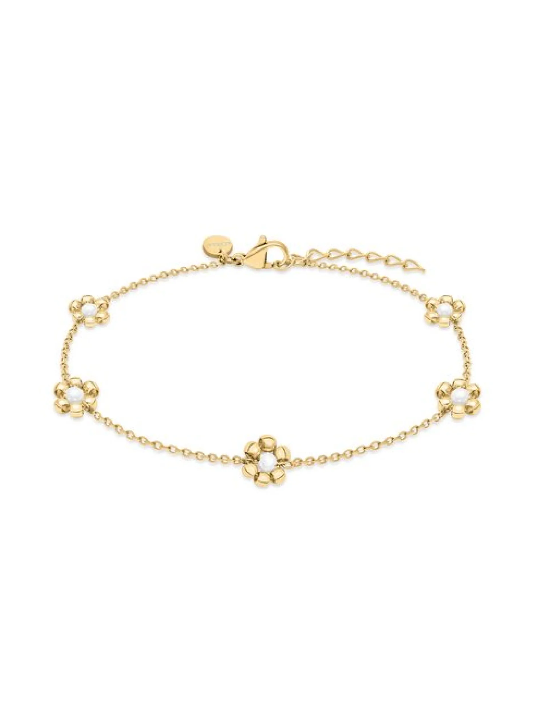 s.Oliver Damen Fußkette - Flower in gold