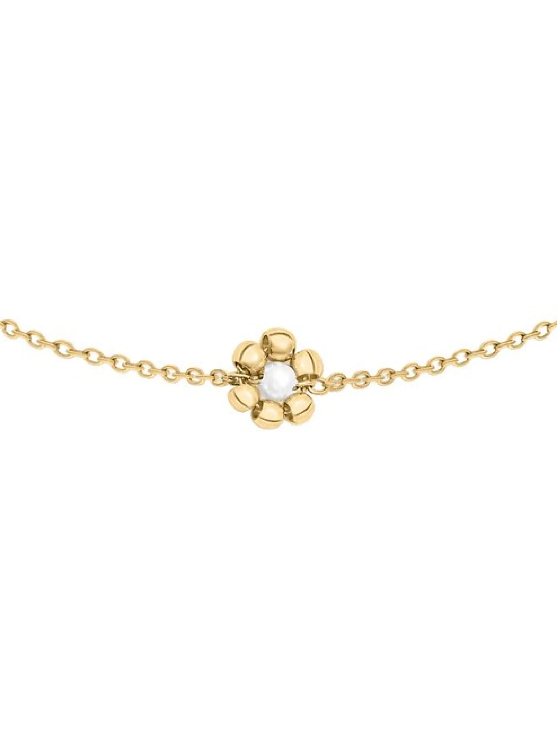 s.Oliver Damen Fußkette - Flower in gold