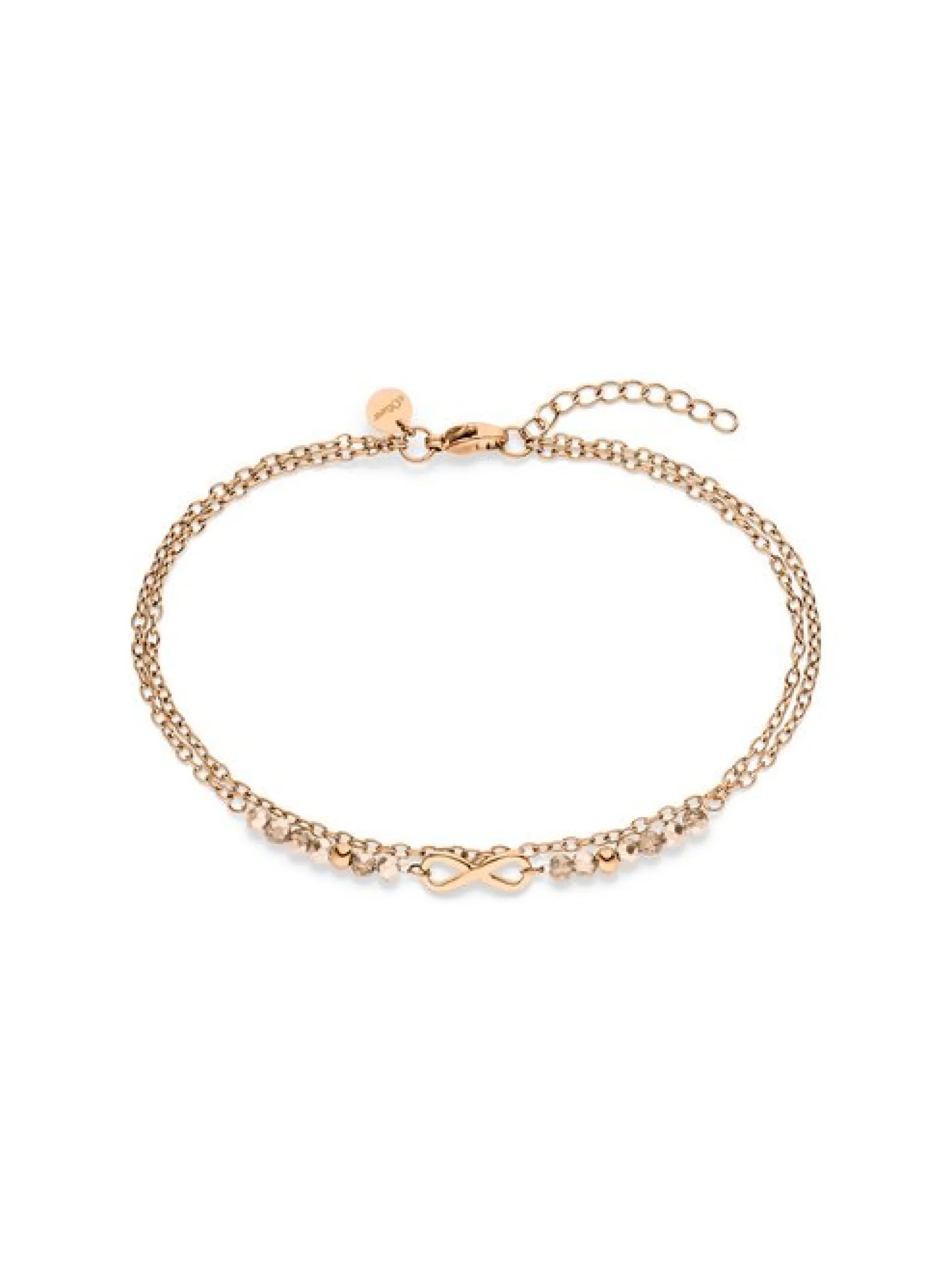s.Oliver Damen Fußkette - Infinity Beads in roségold