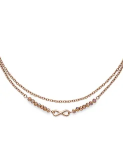 s.Oliver Damen Fußkette - Infinity Beads in roségold