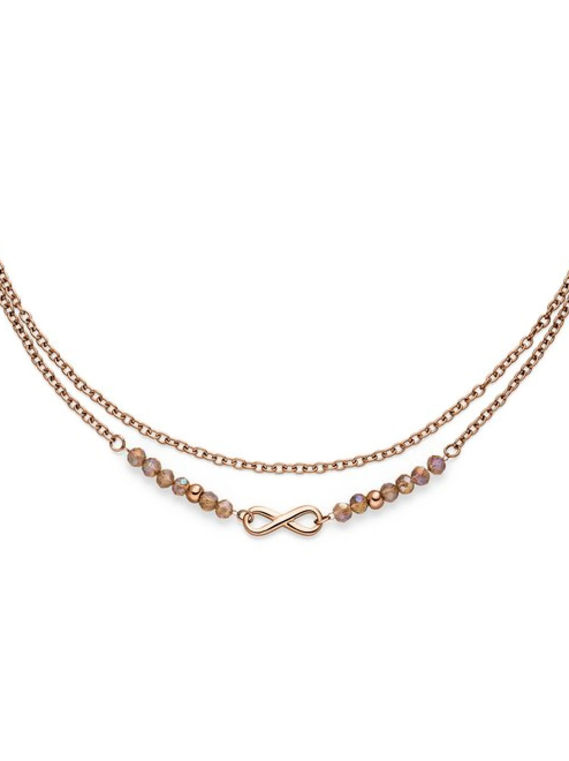 s.Oliver Damen Fußkette - Infinity Beads in roségold