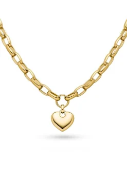 s.Oliver Damen Halskette - Chunky Heart in gold