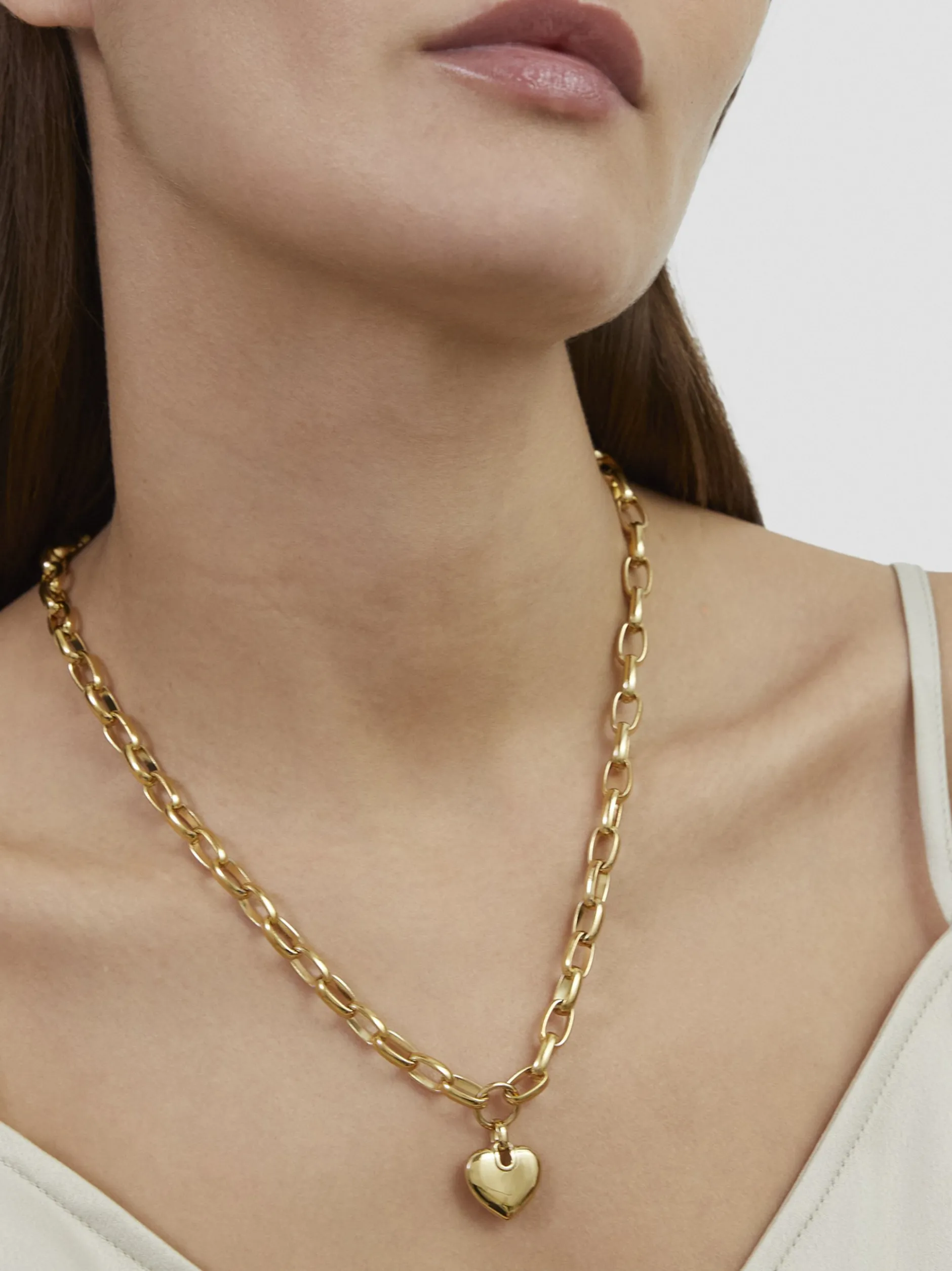 s.Oliver Damen Halskette - Chunky Heart in gold