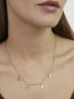 s.Oliver Damen Halskette - Love in roségold