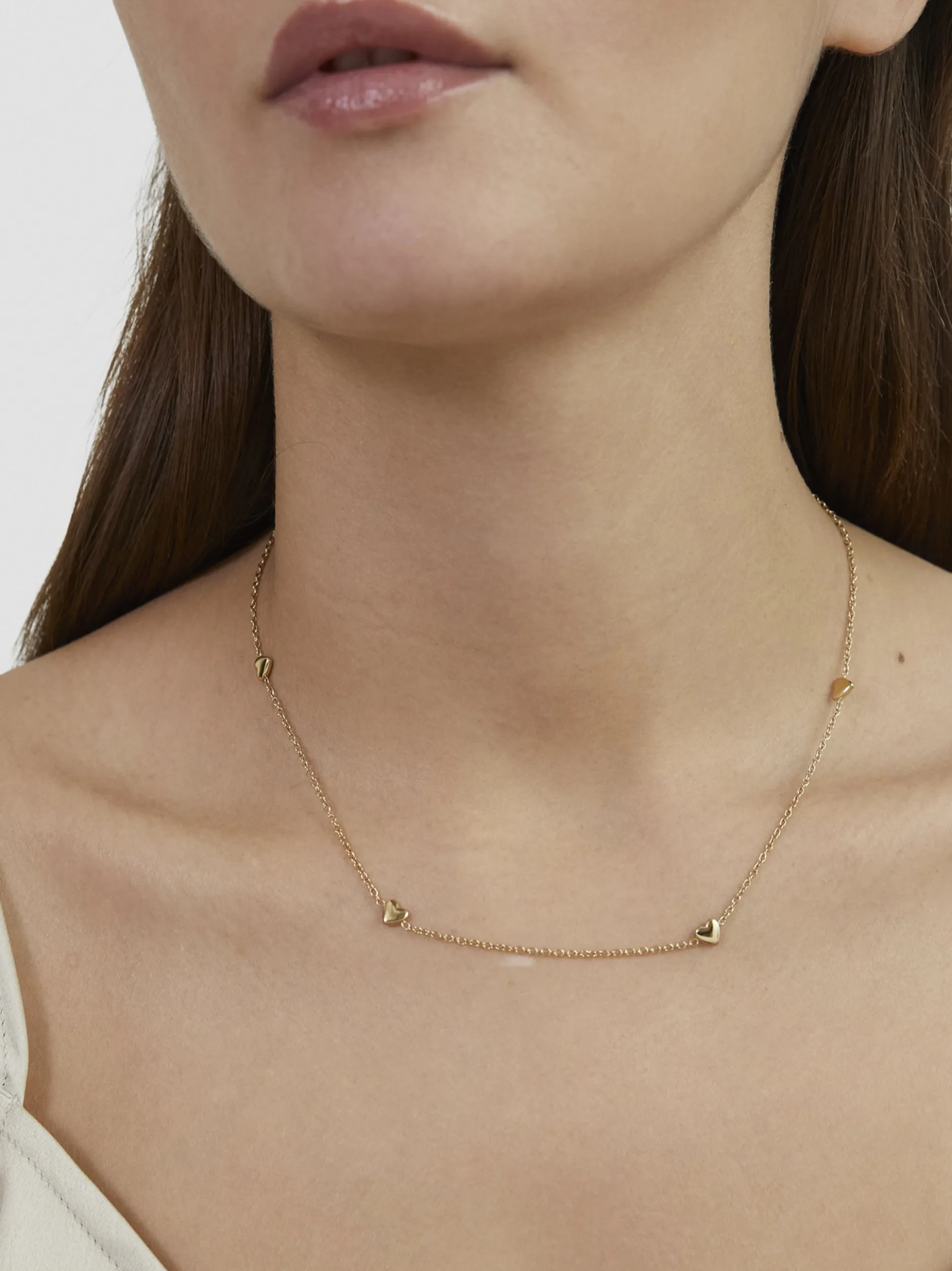 s.Oliver Damen Halskette - Tiny Hearts in gold