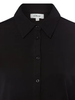 s.Oliver Damen Hemdbluse in schwarz - Ärmel: langarm