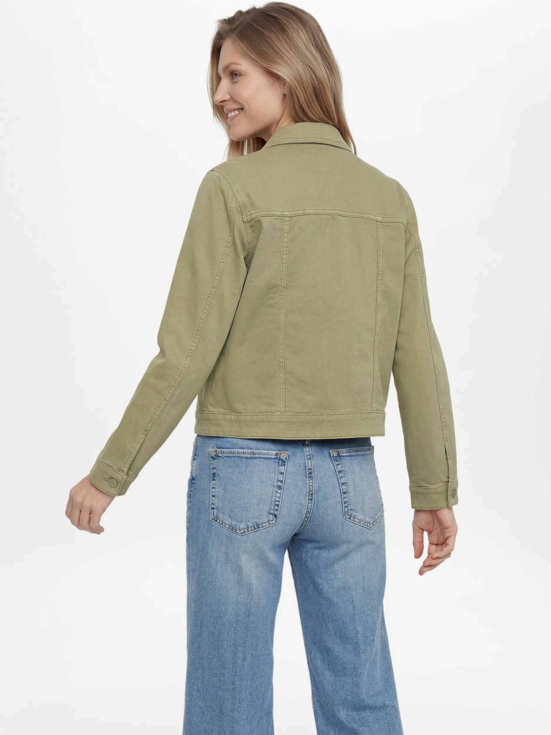s.Oliver Damen Jeansjacke in khaki - Ärmel: langarm